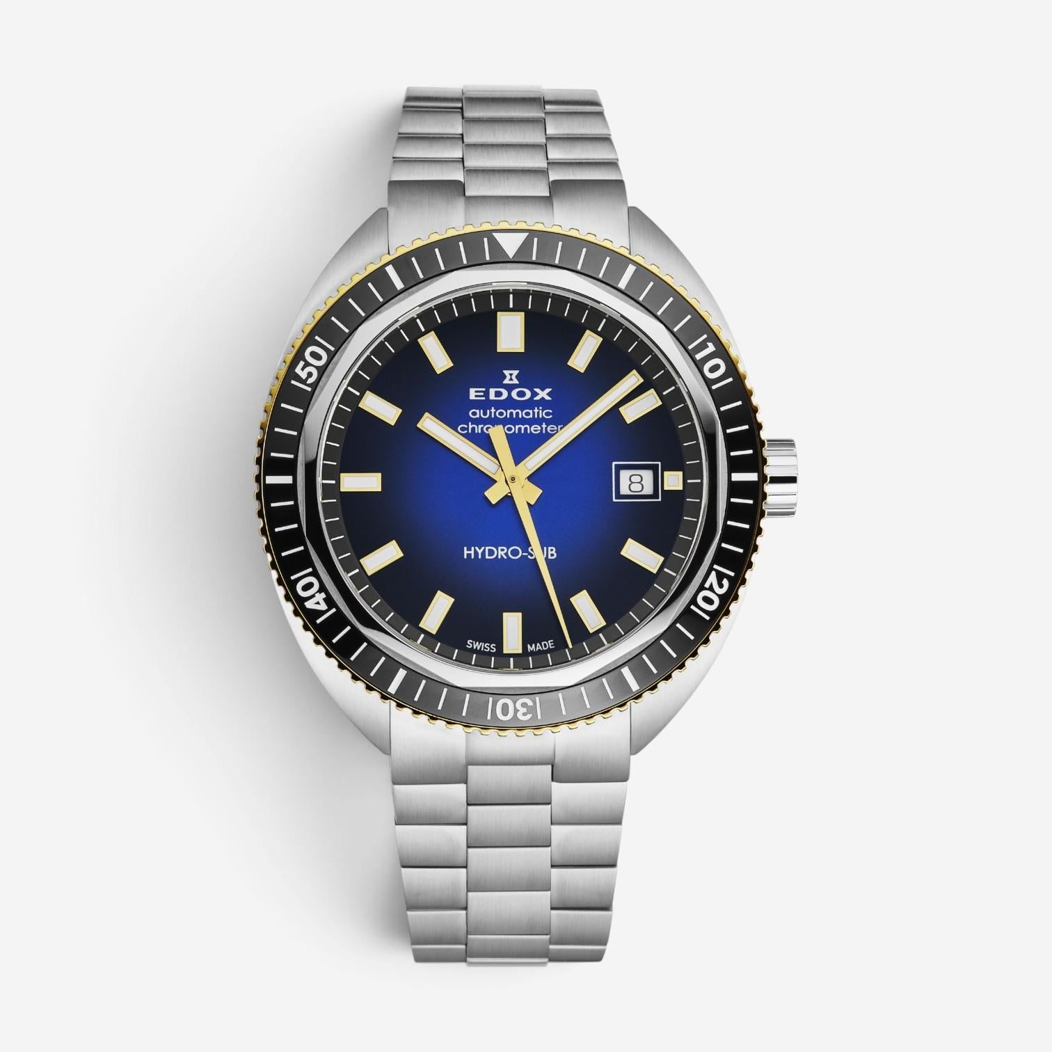 Edox Hydrosub Stainless Steel Automatic Men's Watch 80128-357JNM-BUDD