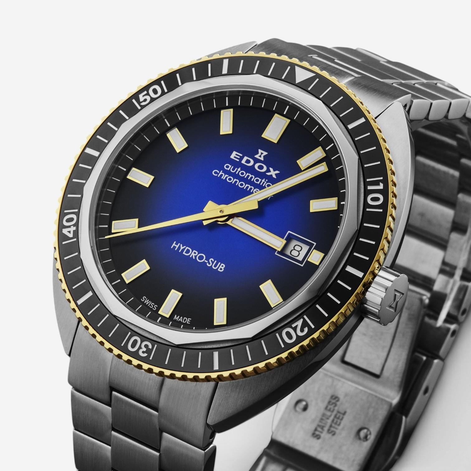 Edox Hydrosub Stainless Steel Automatic Men's Watch 80128-357JNM-BUDD