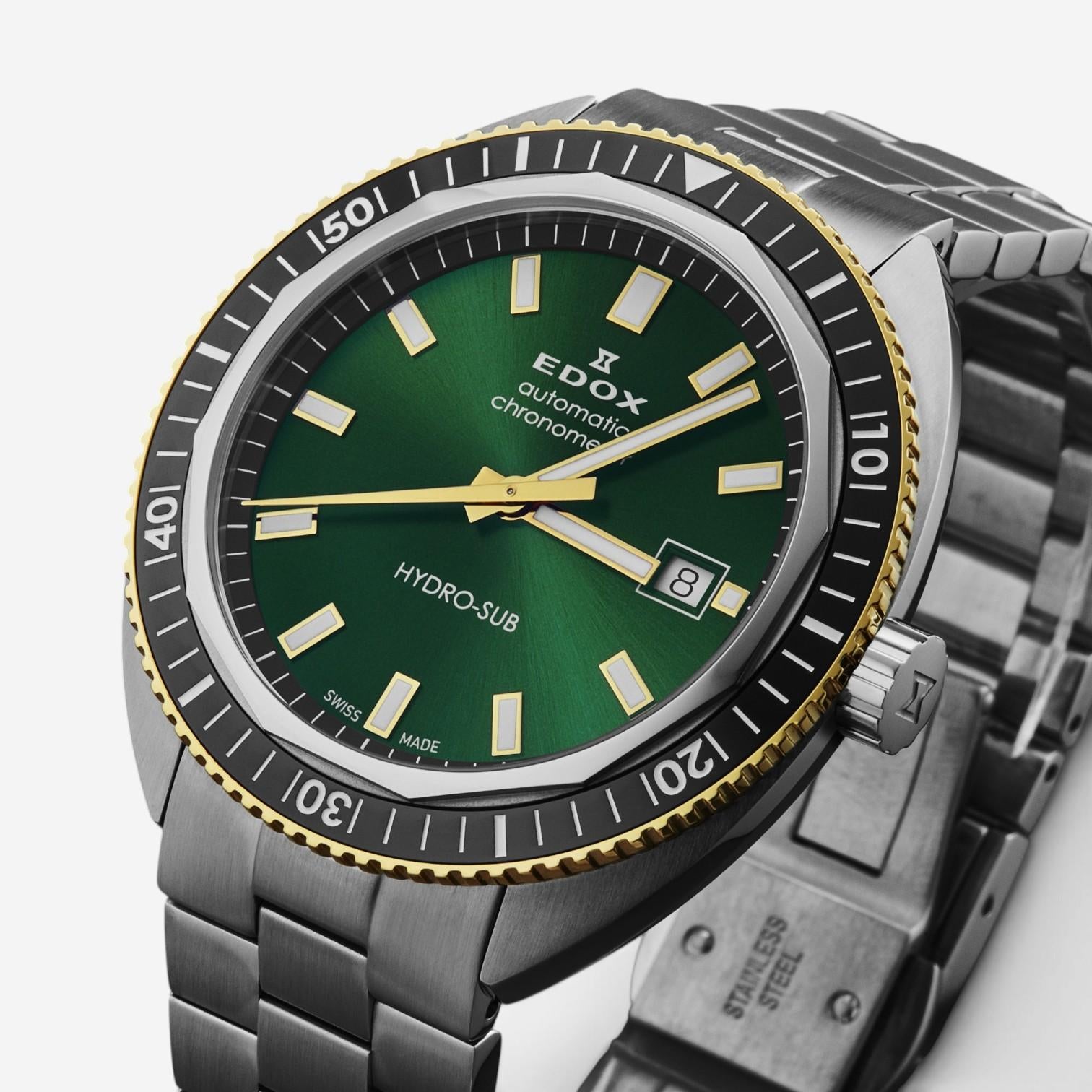 Edox Hydrosub Stainless Steel Automatic Men's Watch 80128-357JNM-VID