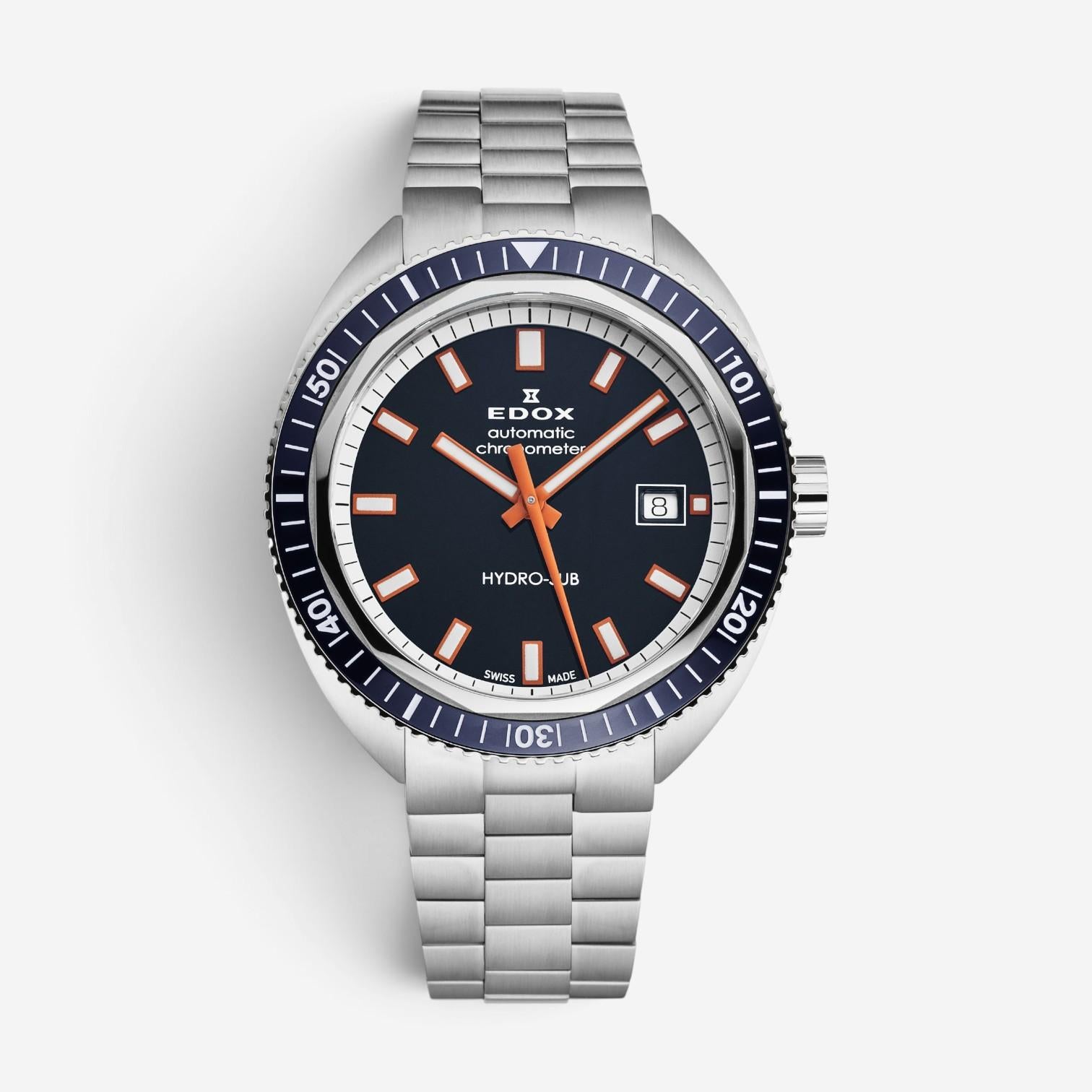 Edox Hydrosub Stainless Steel Automatic Men's Watch 80128-3BUM-BUIO
