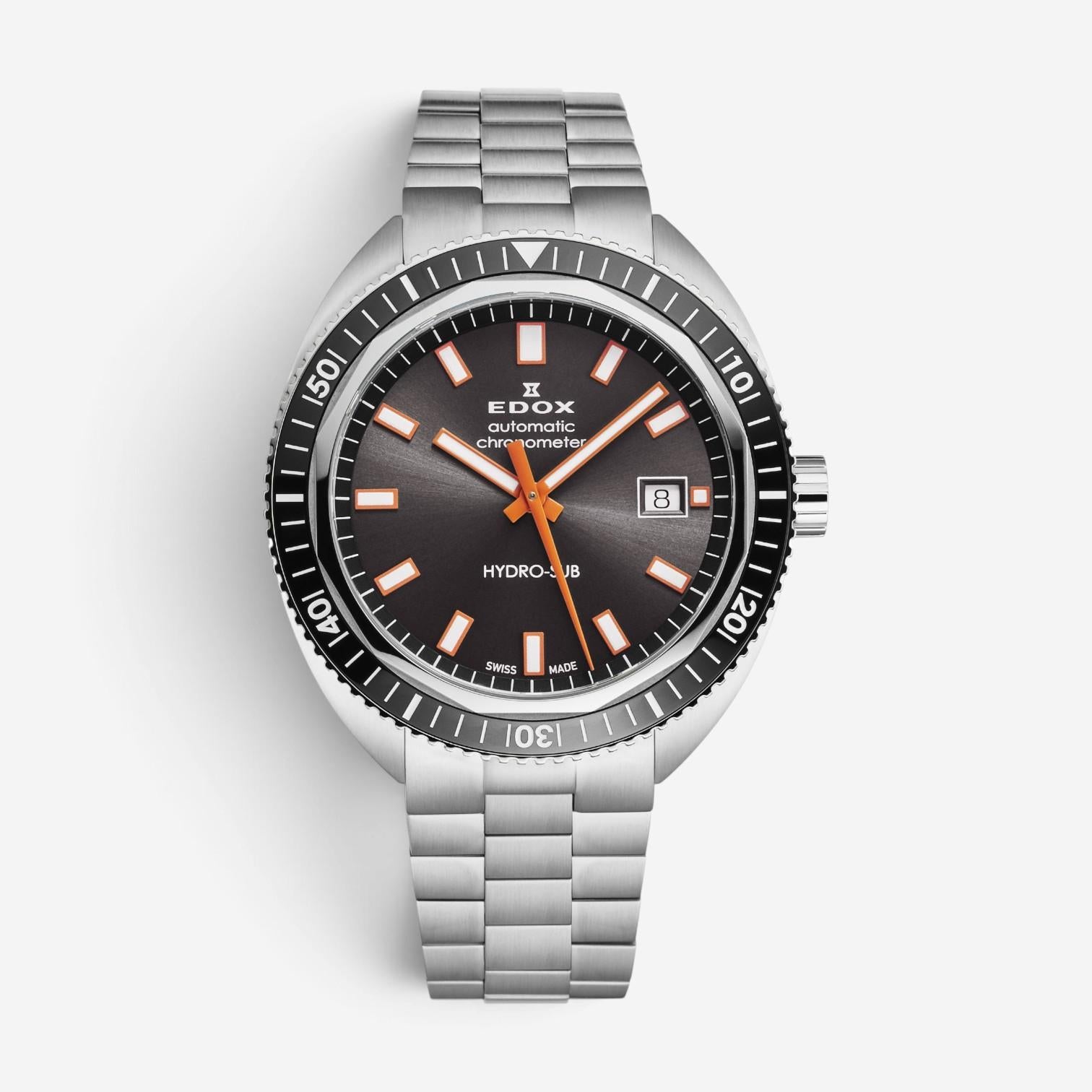 Edox Hydrosub Stainless Steel Automatic Men's Watch 80128-3NM-GINO