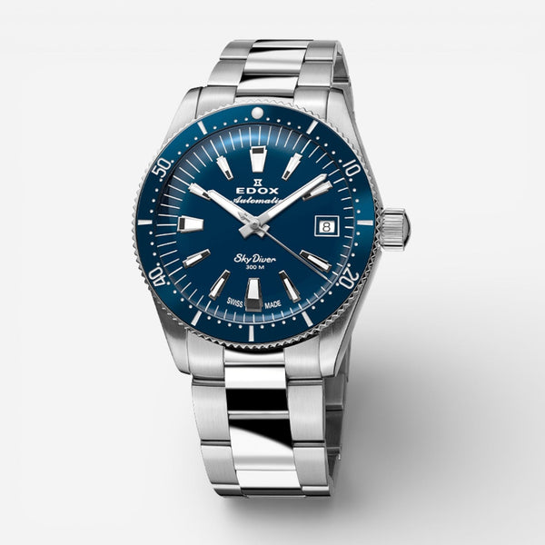 Edox Skydiver Stainless Steel Automatic Unisex Watch 80131-3BUM-BUIN