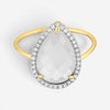 Morganne Bello Alma 18K Yellow Gold Mother of Pearl & Diamond Ring 8031YP111D