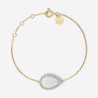 Morganne Bello Alma 18K Yellow Gold Mother of Pearl & Diamond Bracelet 8032YP111