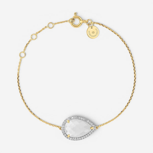 Morganne Bello Alma 18K Yellow Gold Mother of Pearl & Diamond Bracelet 8032YP111