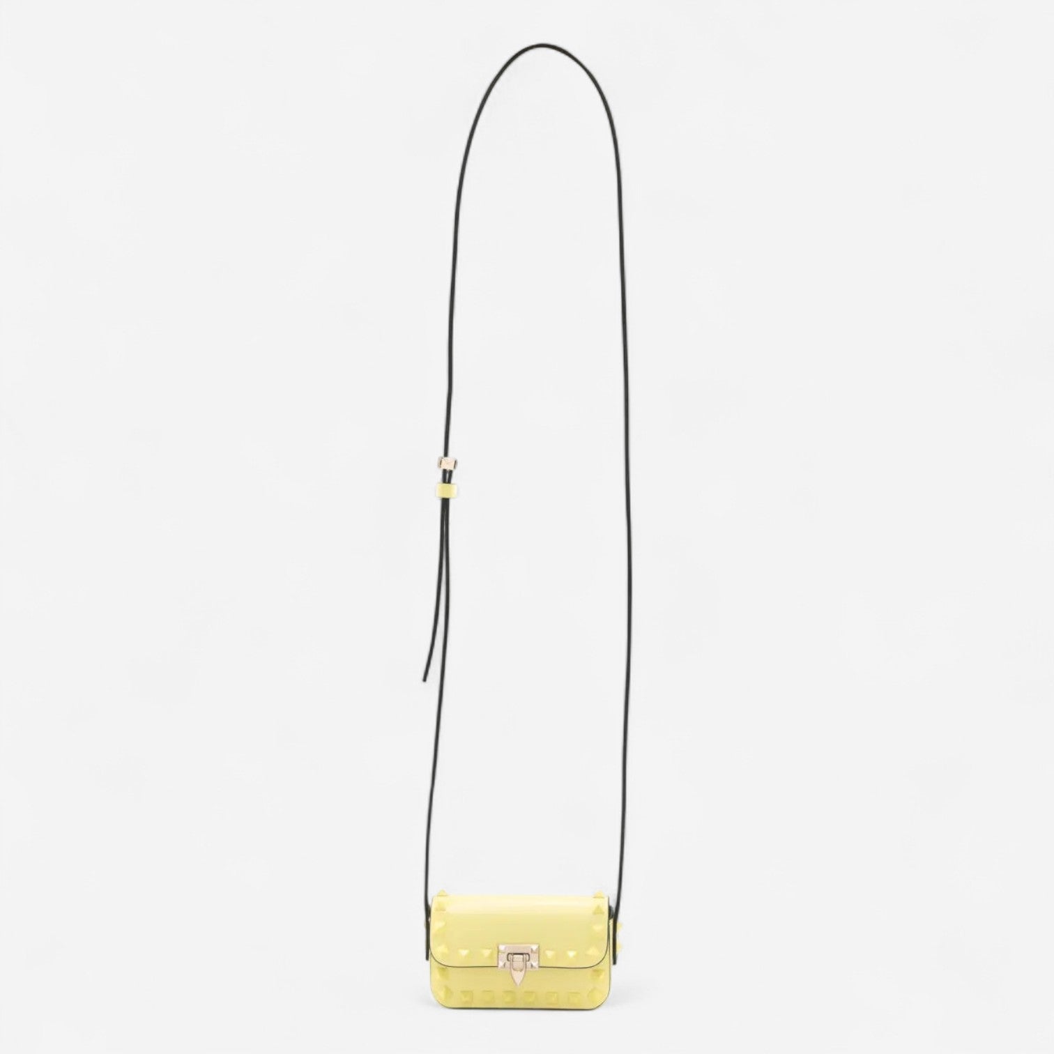 Valentino Garavani Rockstud Light Yellow Leather Mini Shoulder Bag 8052962339072