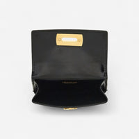 Ferragamo Wanda Gancini Black Leather Cardholder 760662