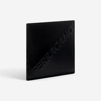 Ferragamo Black Leather Logo-Embossed Cardholder 8056283186766