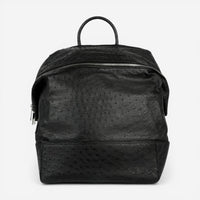 Bottega Veneta Black Ostrich Leather Outlet Backpack 604208V50201229