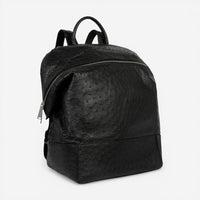 Bottega Veneta Black Ostrich Leather Outlet Backpack 604208V50201229