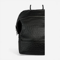 Bottega Veneta Black Ostrich Leather Outlet Backpack 604208V50201229