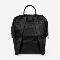 Bottega Veneta Black Ostrich Leather Outlet Backpack 604208V50201229