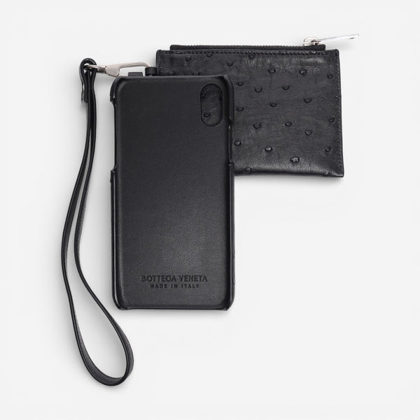 Bottega Veneta Black Leather iPhone Case & Wallet Wristlet 8091127190 - THE SOLIST