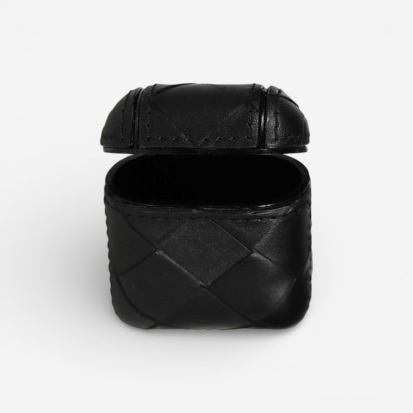 Bottega Veneta Black Leather AirPods Case 8091368359 - THE SOLIST