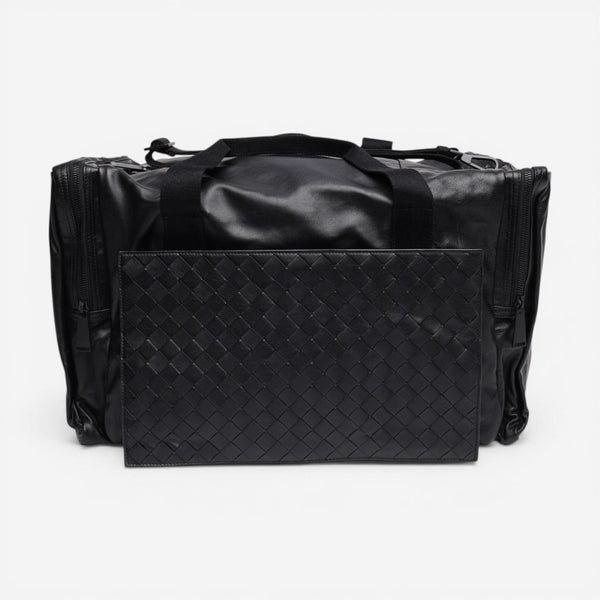 Bottega Veneta Black Leather Men's Duffle Bag 609942VCQH18984