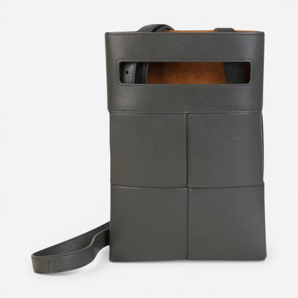 Bottega Veneta Black Leather Intrecciato Crossbody Bag 611364VB1K01000