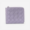 Bottega Veneta Intrecciato Gray Patent Leather Wallet 593216VMBI21450