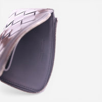 Bottega Veneta Intrecciato Gray Patent Leather Wallet 593216VMBI21450