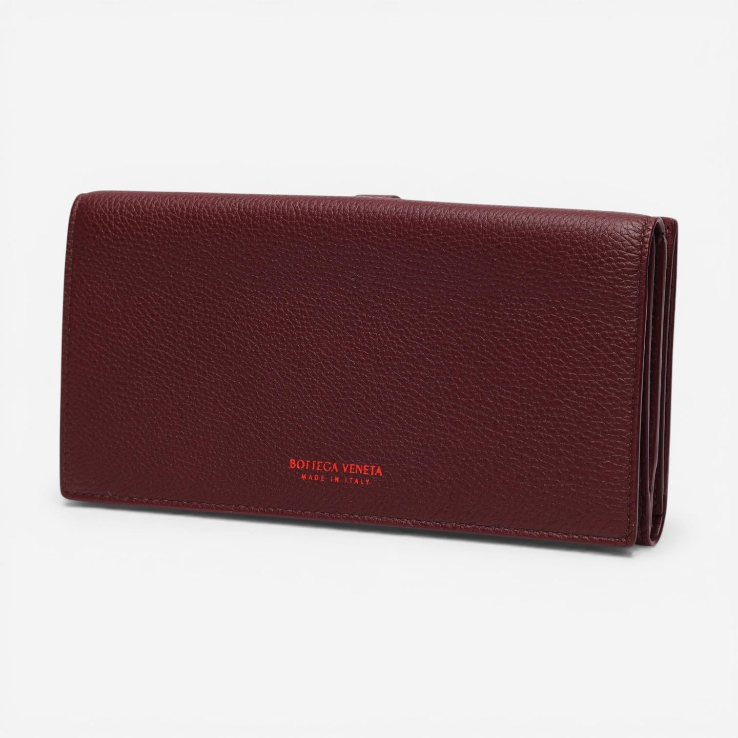 入手困難　BOTTEGA VENETA ケース FOLDED Bottega Veneta Burgundy Leather Bi-fold Flap Women's Wallet 608072VCP5