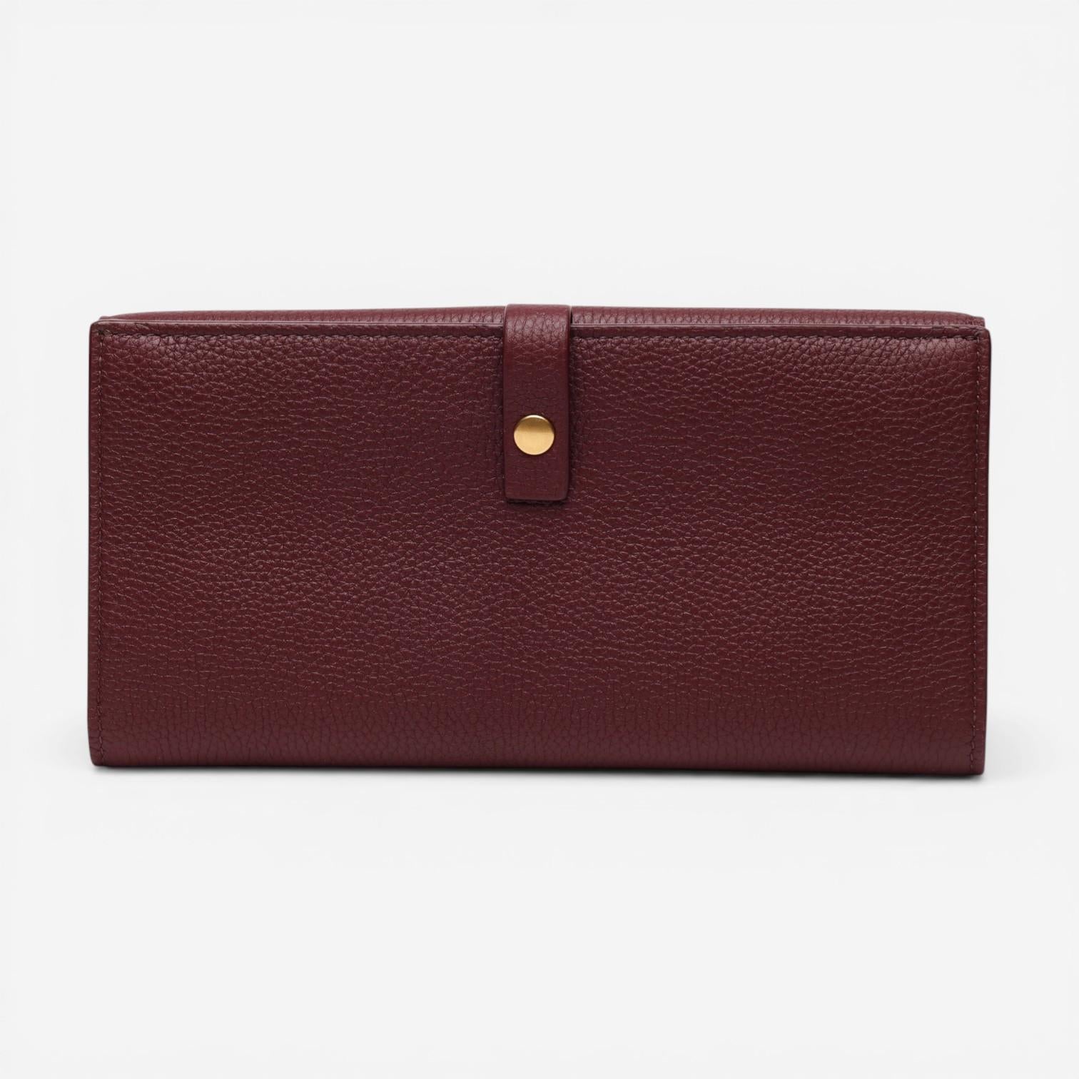 Bottega Veneta Burgundy Leather Bi-fold Flap Women's Wallet 608072VCP516206