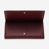 Bottega Veneta Burgundy Leather Bi-fold Flap Women's Wallet 608072VCP516206