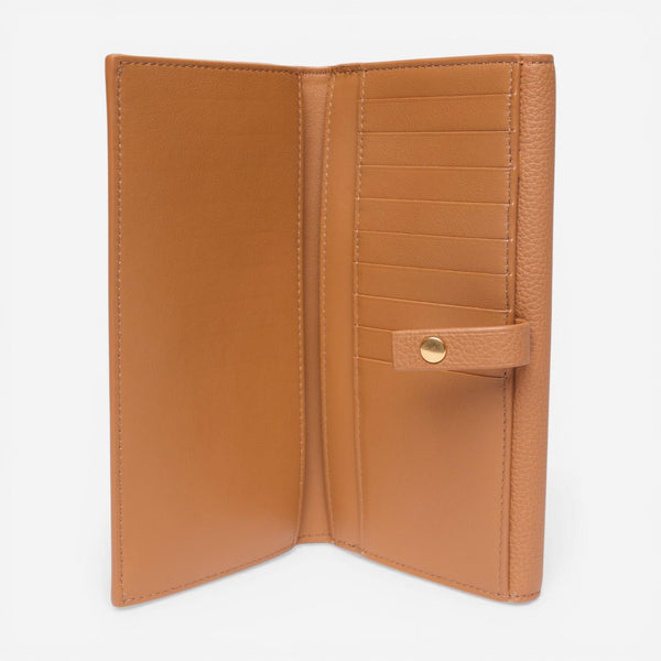 Bottega Veneta Light Brown Leather Women's Bi-fold Flap Wallet 608072VCP519850