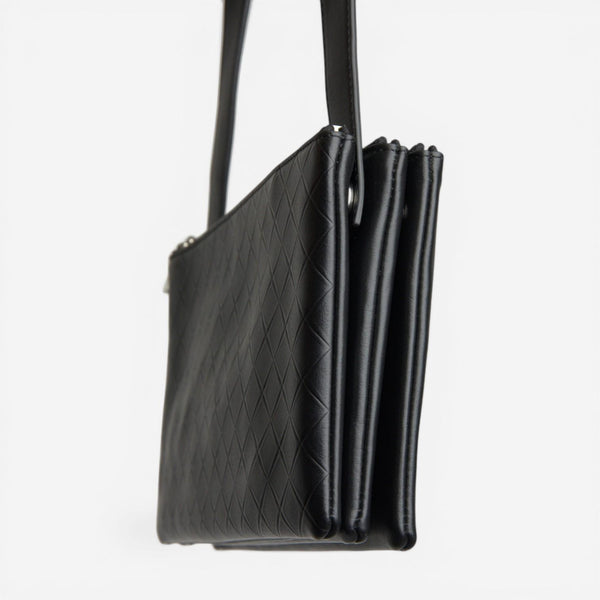 Bottega Veneta Black Leather Antarsio Crossbody Bag 620360VCRE28803