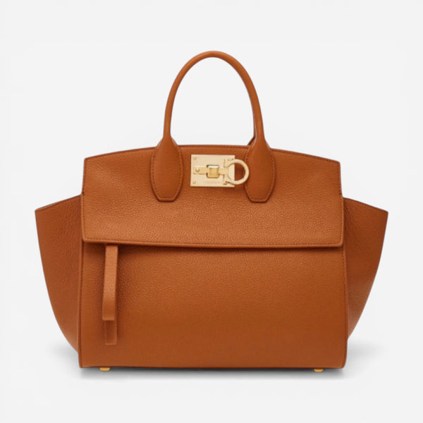 Salvatore Ferragamo Studio Women's 704210 Brown Tote MSRP $3250 - THE SOLIST