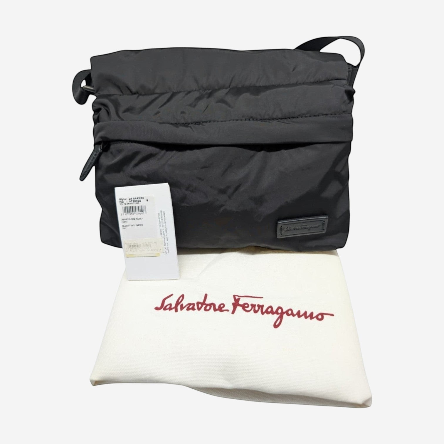 Salvatore Ferragamo Nylon Men's 726392 Black Messenger Bag MSRP $995 - THE SOLIST