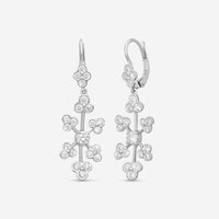 Suna Platinum Diamond Lace Drop Earrings E2401P-LB
