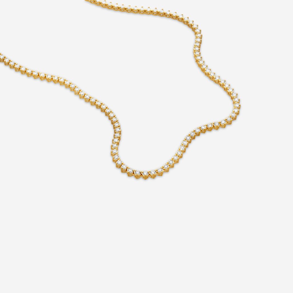 Ina Mar 14K Yellow Gold Diamond 5 ct. Martini Tennis Necklace N1154C-FY-500F - THE SOLIST