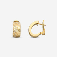 Chopard Chopardissimo 18K Yellow Gold Diamond Hoop Earrings 837031-0002