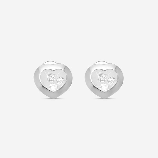 Chopard Happy Diamonds 18K White Gold Diamond Stud Earrings 839203-1001 - THE SOLIST
