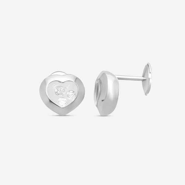 Chopard Happy Diamonds 18K White Gold Diamond Stud Earrings 839203-1001 - THE SOLIST