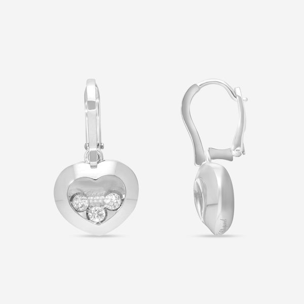 Chopard Happy Curves 18K White Gold Diamond Drop Earrings 839203-1003