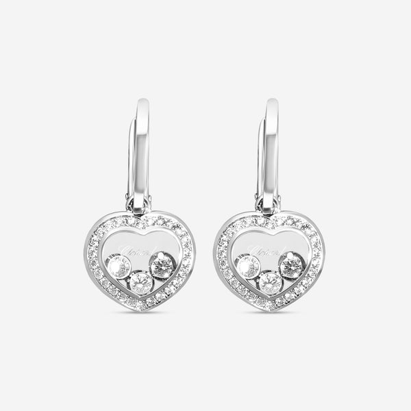Chopard Happy Diamonds 18K White Gold Diamond Earrings 839203-1004 - THE SOLIST
