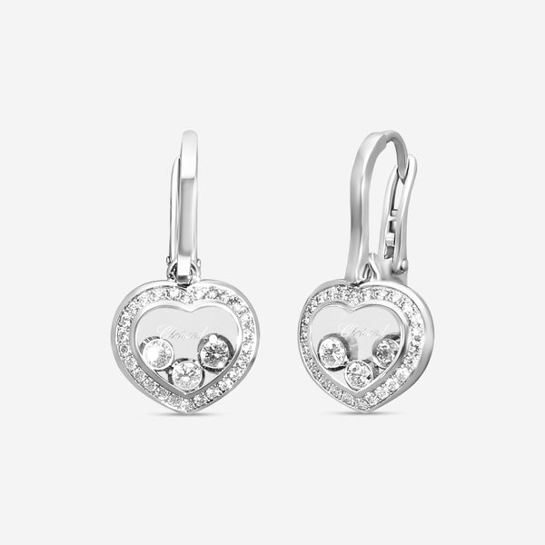 Chopard Happy Diamonds 18K White Gold Diamond Earrings 839203-1004 - THE SOLIST