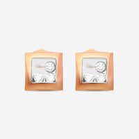 Chopard Happy Diamonds 18K Rose Gold Diamond Stud Earrings 839224-5001 - THE SOLIST