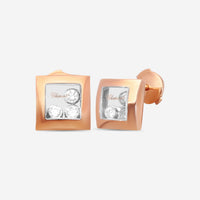 Chopard Happy Diamonds 18K Rose Gold Diamond Stud Earrings 839224-5001 - THE SOLIST
