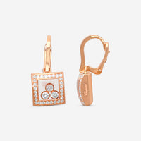 Chopard Happy Diamonds 18K Rose Gold Diamond Drop Earrings 839224-5004 - THE SOLIST
