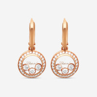 Chopard Happy Diamonds 18K Rose Gold Diamond Earrings 839562-5004 - THE SOLIST