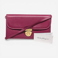 Salvatore Ferragamo Anemone 614935 Magenta Crossbody Bag MSRP $960 - THE SOLIST