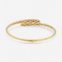 Alberto Milani 18K Yellow Gold Diamond Bypass Cuff Bracelet G0060E
