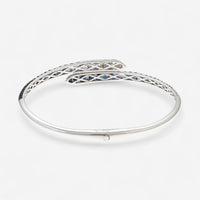 Alberto Milani Ombre 18K White Gold Diamond & Blue Sapphire Bypass Cuff Bracelet G0063E