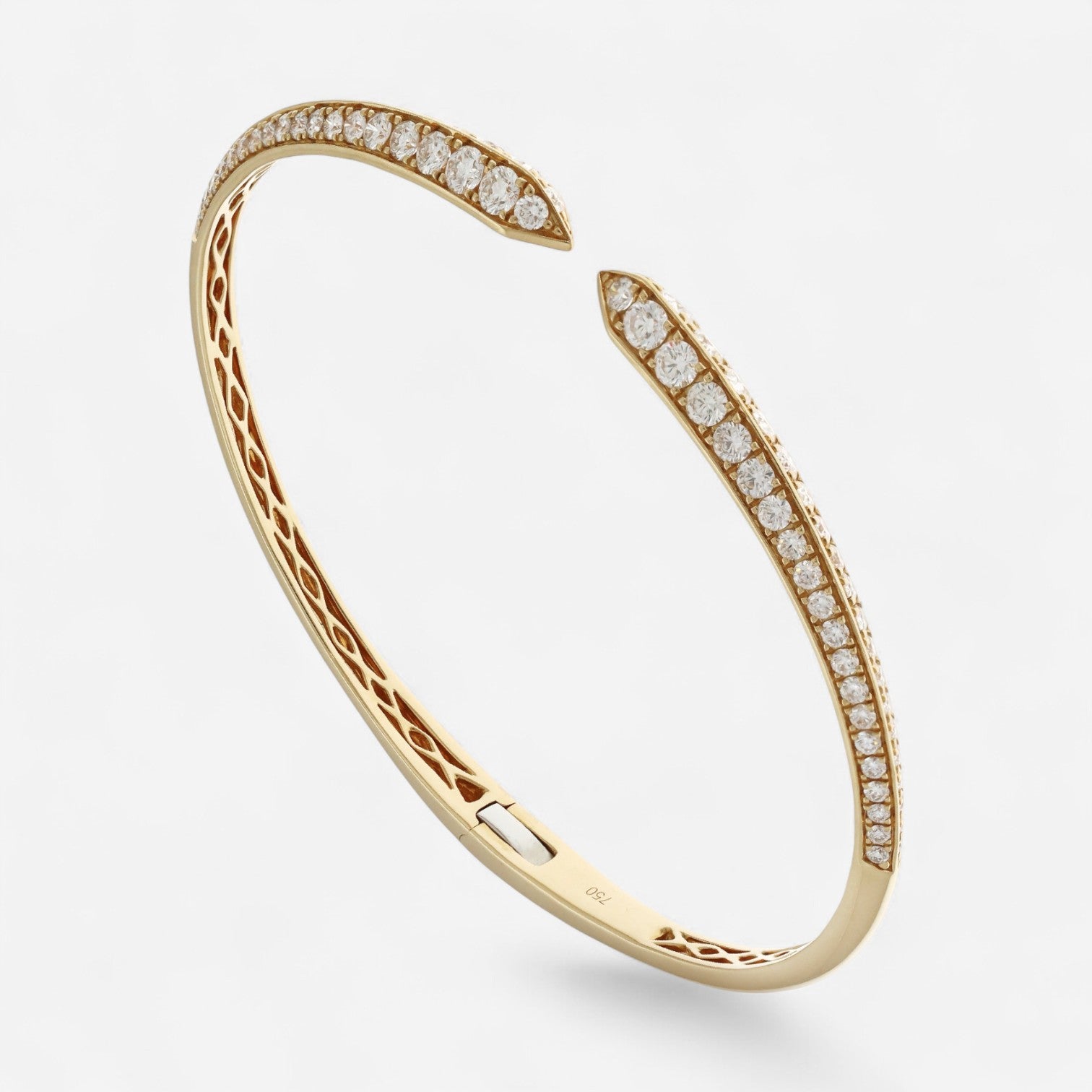 Alberto Milani 18K Yellow Gold Diamond Cuff Bracelet G0066E