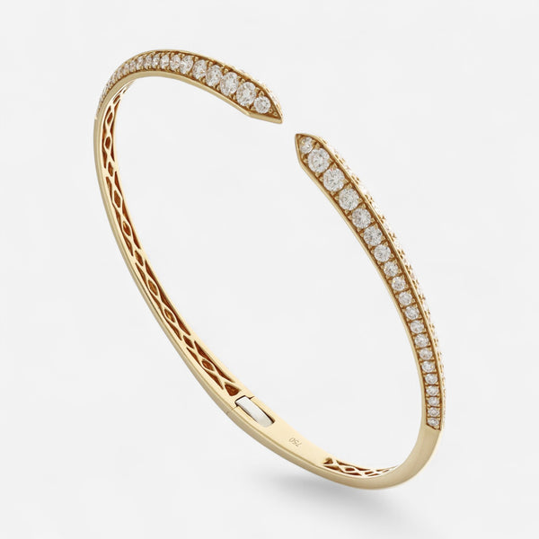 Alberto Milani 18K Yellow Gold Diamond Cuff Bracelet G0066E