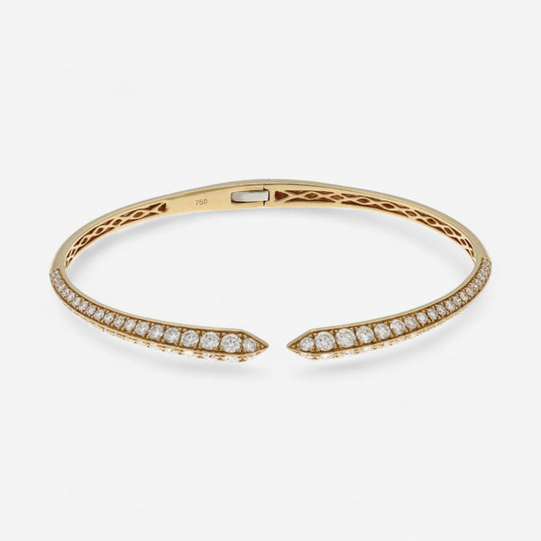 Alberto Milani 18K Yellow Gold Diamond Cuff Bracelet G0066E