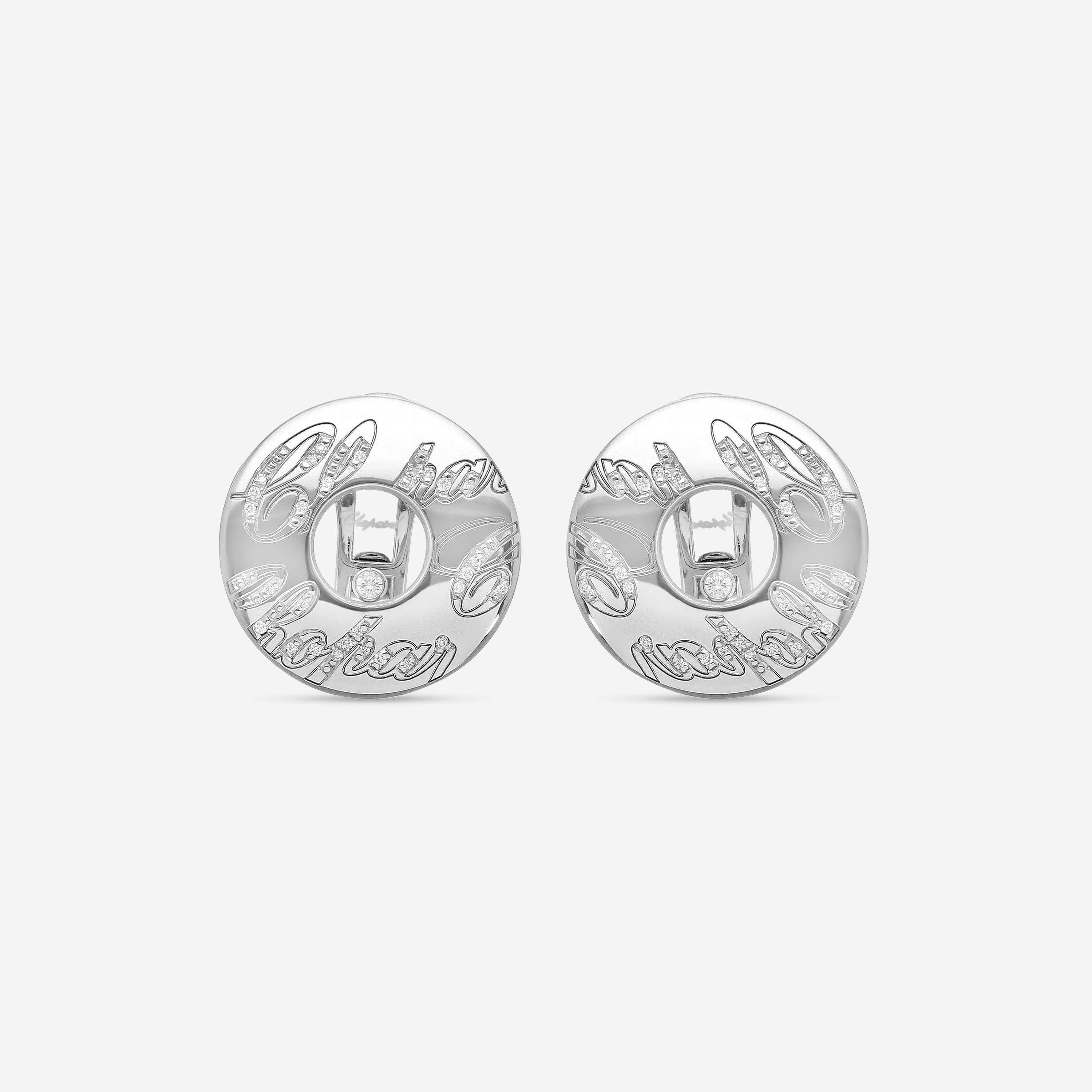 Chopard Chopardissimo 18K White Gold Diamond Earrings 847601-1001
