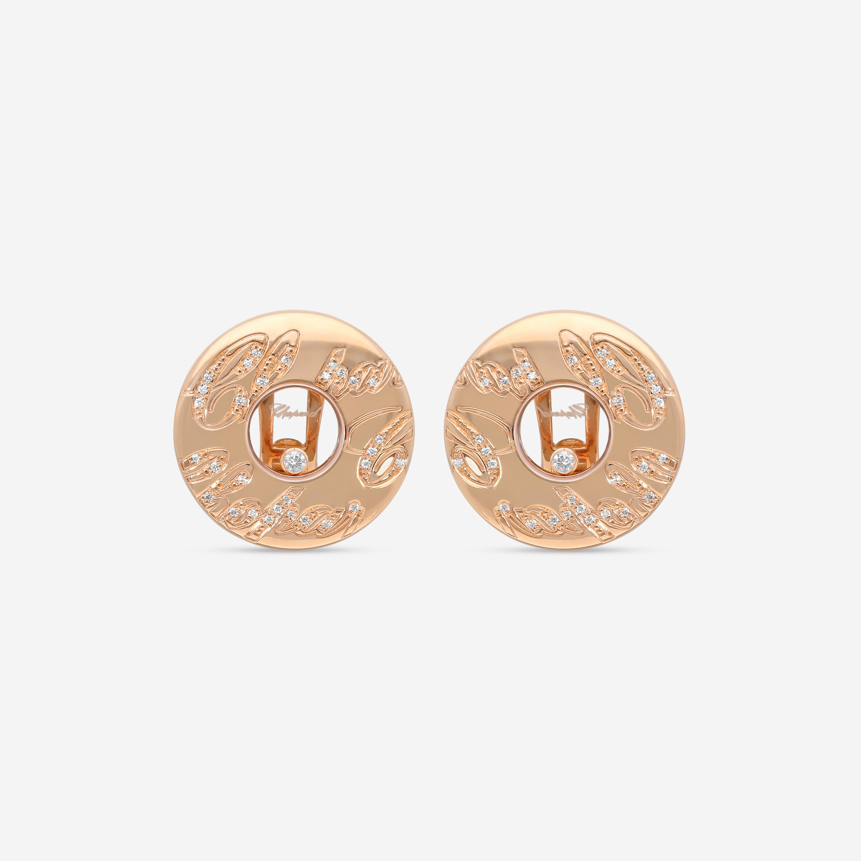 Chopard Chopardissimo 18K Rose Gold Diamond Earrings 847601-5001