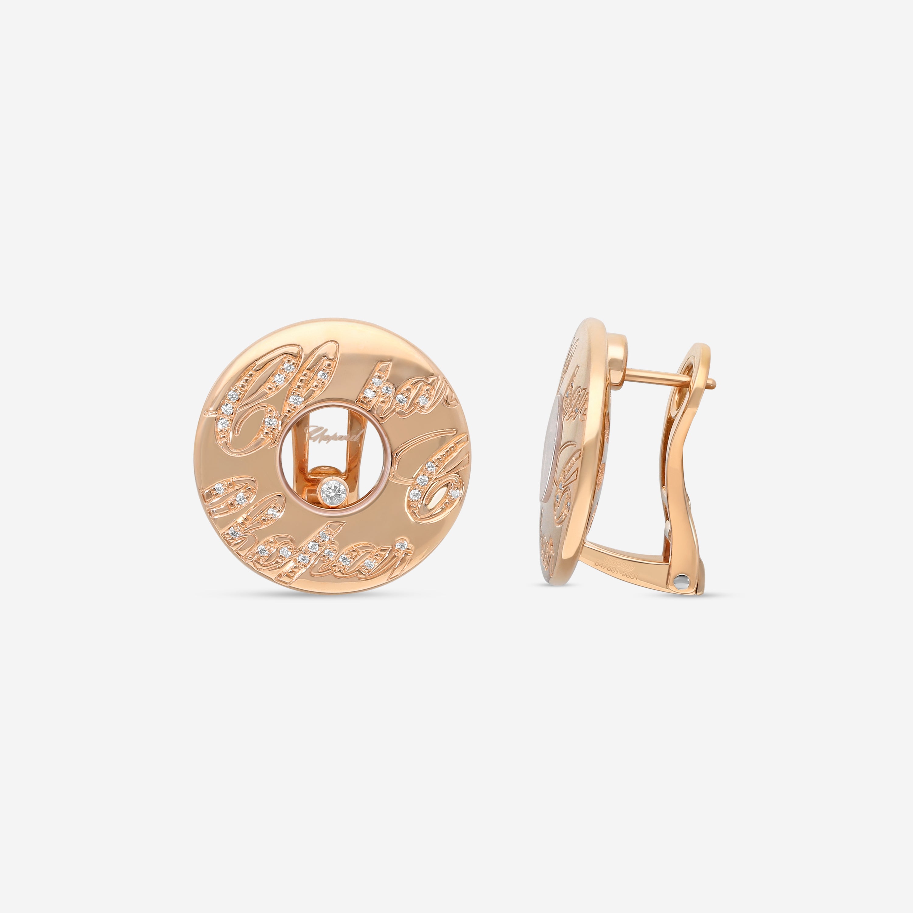 Chopard Chopardissimo 18K Rose Gold Diamond Earrings 847601-5001